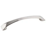Hardware Resources 6-1/16" Overall Length Cabinet Pull - Screws Included - 128 mm center-to-center Holes - Satin Nickel - 595-128SN