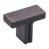 Hardware Resources 1-3/8" Overall Length Rectangle Cabinet Knob - Screws Included - Brushed Oil Rubbed Bronze - 867DBAC
