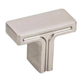 Hardware Resources 1-3/8" Overall Length Rectangle Cabinet Knob - Screws Included - Satin Nickel - 867SN