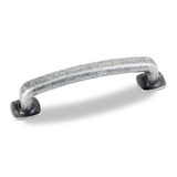 Hardware Resources 4-5/8" Overall Length Forged Look Flat Bottom Cabinet Pull - 96 mm center-to-center Holes - Screws Included - Distressed Antique Silver - MO6373SIM-D
