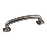 Hardware Resources MO6373BNBDL 4-5/8" Overall Length Forged Look Flat Bottom Cabinet Pull - 96 mm center-to-center Holes - Screws Included - Brushed Pewter