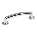 Hardware Resources MO6373PC 4-5/8" Overall Length Forged Look Flat Bottom Cabinet Pull - 96 mm center-to-center Holes - Screws Included - Polished Chrome