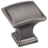 Hardware Resources 1-1/4" Overall Length Pillow Top Cabinet Knob - Screws Included - Brushed Pewter - 435BNBDL