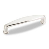 Hardware Resources 4-1/4" Overall Length Plain Square Cabinet Pull - 96 mm center-to-center Holes - Screws Included - Satin Nickel - 1092SN