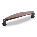 Hardware Resources 4-1/4" Overall Length Plain Square Cabinet Pull - 96 mm center-to-center Holes - Screws Included - Brushed Oil Rubbed Bronze - 1092DBAC