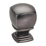 Hardware Resources 188L-BNBDL 1" Overall Length Cabinet Knob - Screws Included - Brushed Pewter