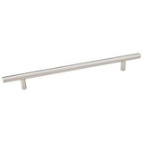 Hardware Resources 304 mm (11-15/16") Overall Length 7/16" Diameter Steel Cabinet Bar Pull with Beveled Ends 224 mm center-to-center - Screws Included - Satin Nickel - 304SN