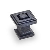 Hardware Resources 1" Overall Length Square Cabinet Knob - Screws Included - Gun Metal - 585DACM