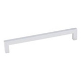 Hardware Resources 625-160MS 169mm Overall Length Square Cabinet Bar Pull - 160 mm center-to-center Holes - Screws Included - Matte Silver