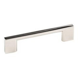 Hardware Resources 635-96NI 4-3/4" Overall Length Cabinet Pull - 96 mm center-to-center Holes - Screws Included - Polished Nickel