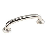 Hardware Resources 527NI 4-5/8" Overall Length Gavel Cabinet Pull - 96 mm center-to-center Holes - Screws Included - Polished Nickel