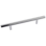 Hardware Resources 336PC 336 mm (13-1/4") Overall Length 7/16" Diameter Steel Cabinet Bar Pull with Beveled Ends 256 mm center-to-center- Screws Included - Polished Chrome