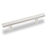 Hardware Resources 152 mm (6") Overall Length 9/16" Diameter Steel Cabinet Bar Pull - 96 mm center-to-center Holes - Screws Included - Satin Nickel - 152SN