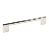 Hardware Resources 635-128NI 5-7/8" Overall Length Cabinet Pull - Screws Included - 128 mm center-to-center Holes - Polished Nickel