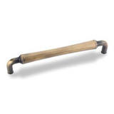 Hardware Resources 6-11/16" Overall Length Gavel Cabinet Pull - 160 mm center-to-center Holes - Screws Included - Antique Brushed Satin Brass - 537-160ABSB