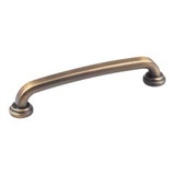 Hardware Resources 527-128ABSB 5-7/8" Overall Length Gavel Cabinet Pull - Screws Included - 128 mm center-to-center Holes - Antique Brushed Satin Brass