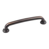 Hardware Resources 527-128DBAC 5-7/8" Overall Length Gavel Cabinet Pull - Screws Included - 128 mm center-to-center Holes - Brushed Oil Rubbed Bronze