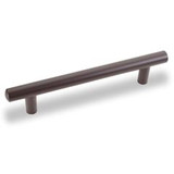 Hardware Resources 178 mm (7") Overall Length 9/16" Diameter Steel Cabinet Bar Pull - Screws Included - 128 mm center-to-center Holes - Dark Bronze - 178ORB