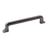 Hardware Resources 6-1/4" Overall Length Cabinet Pull - Screws Included - 128 mm center-to-center Holes - Brushed Pewter - 839-128BNBDL