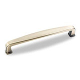 Hardware Resources 1092-128AB 5-9/16" Overall Length Plain Square Cabinet Pull - Screws Included - 128 mm center-to-center Holes - Brushed Antique Brass