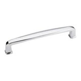 Hardware Resources 5-9/16" Overall Length Plain Square Cabinet Pull - Screws Included - 128 mm center-to-center Holes - Polished Chrome - 1092-128PC