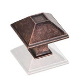 Hardware Resources 1-1/4" Overall Length Rustic Cabinet Knob - Screws Included - Distressed Oil Rubbed Bronze - 602S-DMAC