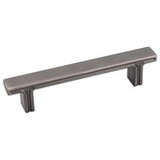 Hardware Resources 867-96BNBDL 5-1/8" Overall Length Rectangle Cabinet Pull - 96 mm center-to-center Holes - Screws Included - Brushed Pewter