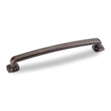 Hardware Resources MO6373-160DMAC 7-1/8" Overall Length Forged Look Flat Bottom Cabinet Pull - 160 mm center-to-center Holes - Screws Included - Distressed Oil Rubbed Bronze