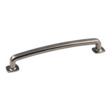Hardware Resources MO6373-160BNBDL 7-1/8" Overall Length Forged Look Flat Bottom Cabinet Pull - 160 mm center-to-center Holes - Screws Included - Brushed Pewter