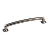 Hardware Resources 7-1/8" Overall Length Forged Look Flat Bottom Cabinet Pull - 160 mm center-to-center Holes - Screws Included - Brushed Pewter - MO6373-160BNBDL