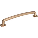 Hardware Resources MO6373-160SBZ 7-1/8" Overall Length Forged Look Flat Bottom Cabinet Pull - 160 mm center-to-center Holes - Screws Included - Satin Bronze