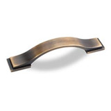 Hardware Resources 5-9/16" Overall Length Strap Cabinet Pull - 96 mm center-to-center Holes - Screws Included - Antique Brushed Satin Brass - 80152-96ABSB