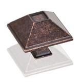 Hardware Resources 1-1/2" Overall Length Rustic Cabinet Knob - Screws Included - Distressed Oil Rubbed Bronze - 602DMAC