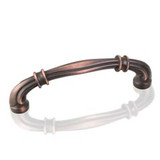 Hardware Resources 4-3/8" Overall Length Cabinet Pull - 96 mm center-to-center Holes - Screws Included - Brushed Oil Rubbed Bronze - 317-96DBAC