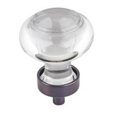 Hardware Resources G120DBAC 1-7/16" Diameter Glass Button Cabinet Knob - Screws Included - Brushed Oil Rubbed Bronze