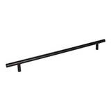 Hardware Resources 496 mm (19-1/2") Overall Length 7/16" Diameter Steel Cabinet Bar Pull with Beveled Ends 416 mm center-to-center - Screws Included - Matte Black - 496MB