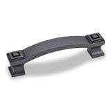 Hardware Resources 4-1/2" Overall Length Square Cabinet Pull - 96 mm center-to-center Holes - Screws Included - Gun Metal - 585-96DACM