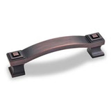 Hardware Resources 585-96DBAC 4-1/2" Overall Length Square Cabinet Pull - 96 mm center-to-center Holes - Screws Included - Brushed Oil Rubbed Bronze