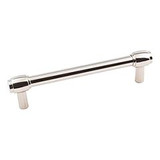 Hardware Resources 885-128NI 6" Overall Length Cabinet Pull - Screws Included - 128 mm center-to-center Holes - Polished Nickel