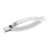 Hardware Resources 6-13/16" Overall Length Strap Cabinet Pull - Screws Included - 128 mm center-to-center Holes - Satin Nickel - 80152-128SN