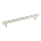Hardware Resources 7-9/16" Overall Length Square Bar Pull - 160 mm center-to-center Holes - Screws Included - Polished Nickel - 293-160NI