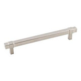 Hardware Resources 7-9/16" Overall Length Square Bar Pull - 160 mm center-to-center Holes - Screws Included - Satin Nickel - 293-160SN