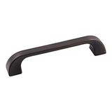 Hardware Resources 972-128DBAC 5-13/16" Overall Length Cabinet Pull - Screws Included - 128 mm center-to-center Holes - Brushed Oil Rubbed Bronze