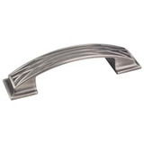 Hardware Resources 535-96BNBDL 5" Overall Length Lined Cabinet Pull - 96 mm center-to-center Holes - Screws Included - Brushed Pewter