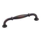 Hardware Resources 658-128DBAC 5-13/16" Overall Length Cabinet Pull - Screws Included - 128 mm center-to-center Holes - Brushed Oil Rubbed Bronze