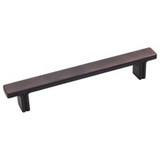 Hardware Resources 867-128DBAC 6-3/8" Overall Length Rectangle Cabinet Pull - Screws Included - 128 mm center-to-center Holes - Brushed Oil Rubbed Bronze