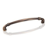 Hardware Resources 6-7/8" Overall Length Lafayette Cabinet Pull - 160 mm center-to-center Holes - Screws Included - Antique Brushed Satin Brass - 317-160ABSB