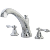 Kingston Brass Two Lever Handle Roman Tub Filler Faucet - Polished Chrome - KS4321AL