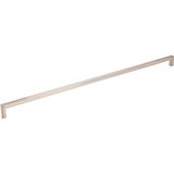 Hardware Resources 625-448SN 457mm Overall Length Square Cabinet Bar Pull - 448mm center-to-center - Screws Included - Satin Nickel