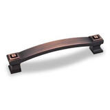 Hardware Resources 585-128DBAC 5-13/16" Overall Length Square Cabinet Pull - Screws Included - 128 mm center-to-center Holes - Brushed Oil Rubbed Bronze